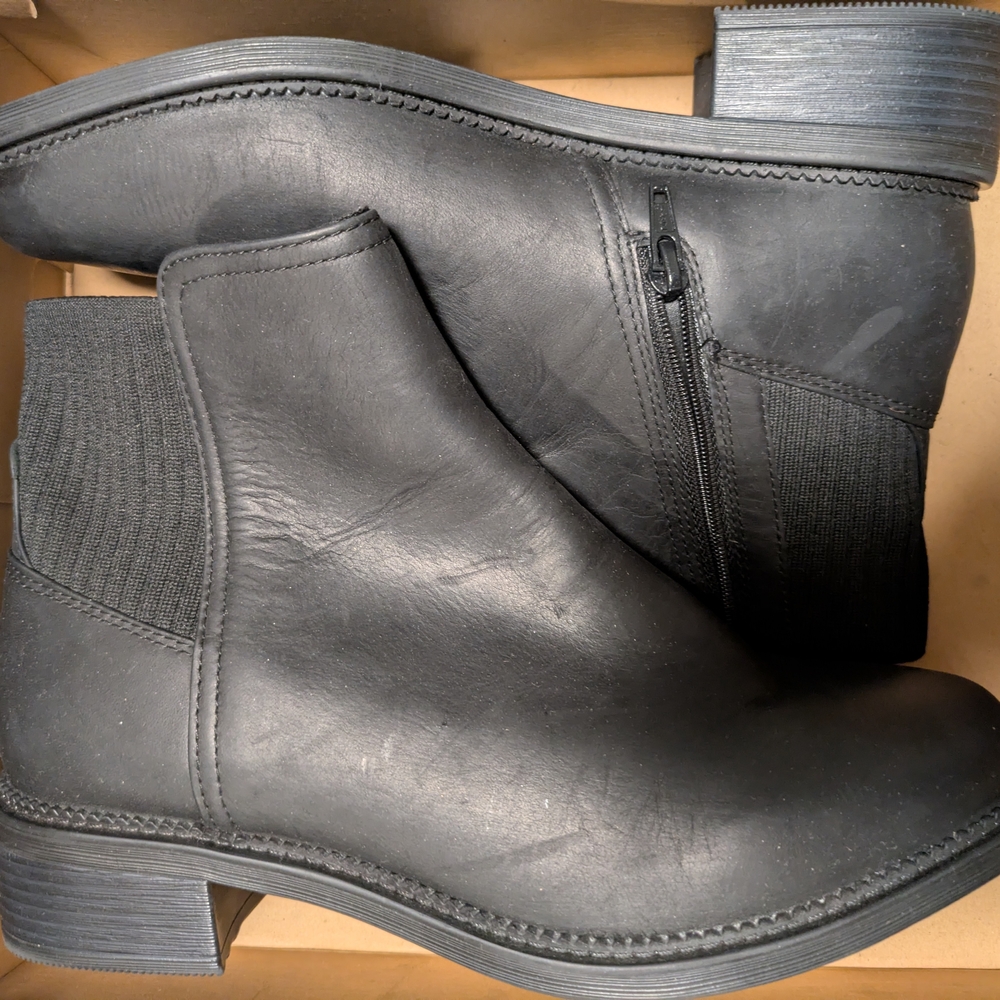 Clarks Black Ankle Boots